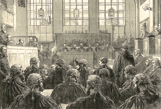 etching of courtroom