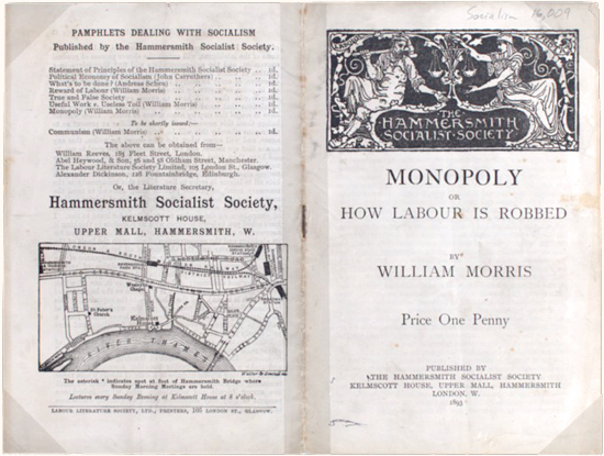 Monopoly phamplet  by William Morris