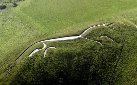 photo horse figure in hill