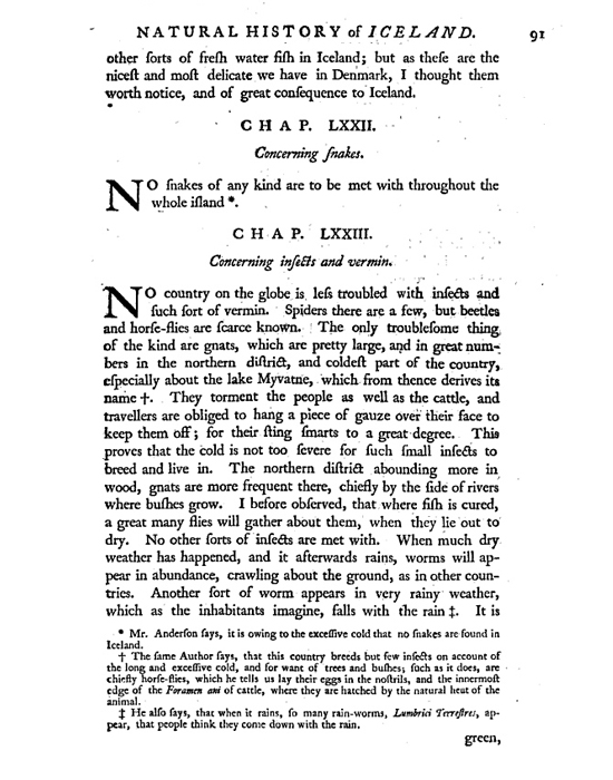 Chapter LXII Concerning Snakes facimile