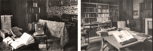 Kelmscot House bedroom, 2 views